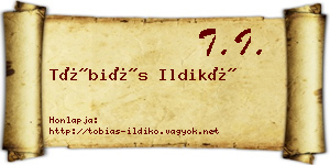 Tóbiás Ildikó névjegykártya